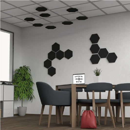 HexagonalPanels - Panneaux Acoustiques Studio Hexagonaux auto-adhésive - HollowSound
